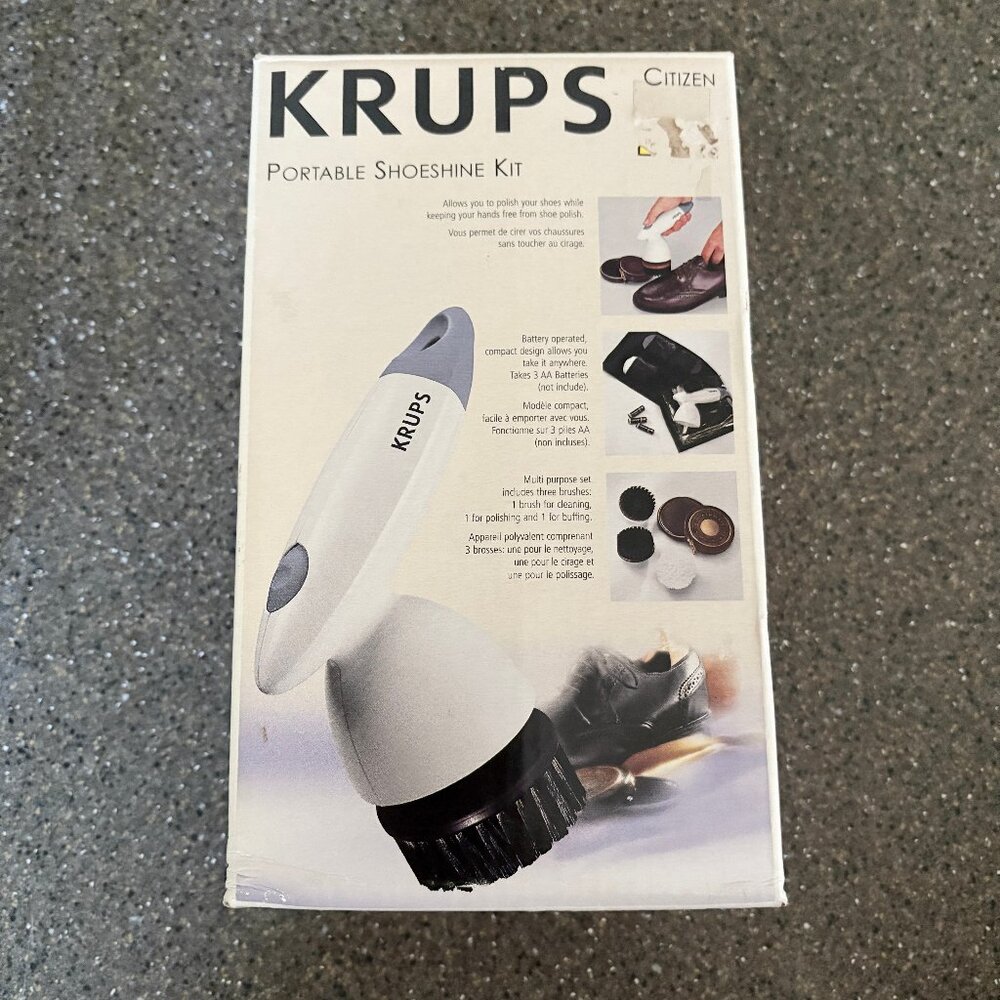 Krups portable shoeshine kit, NIB